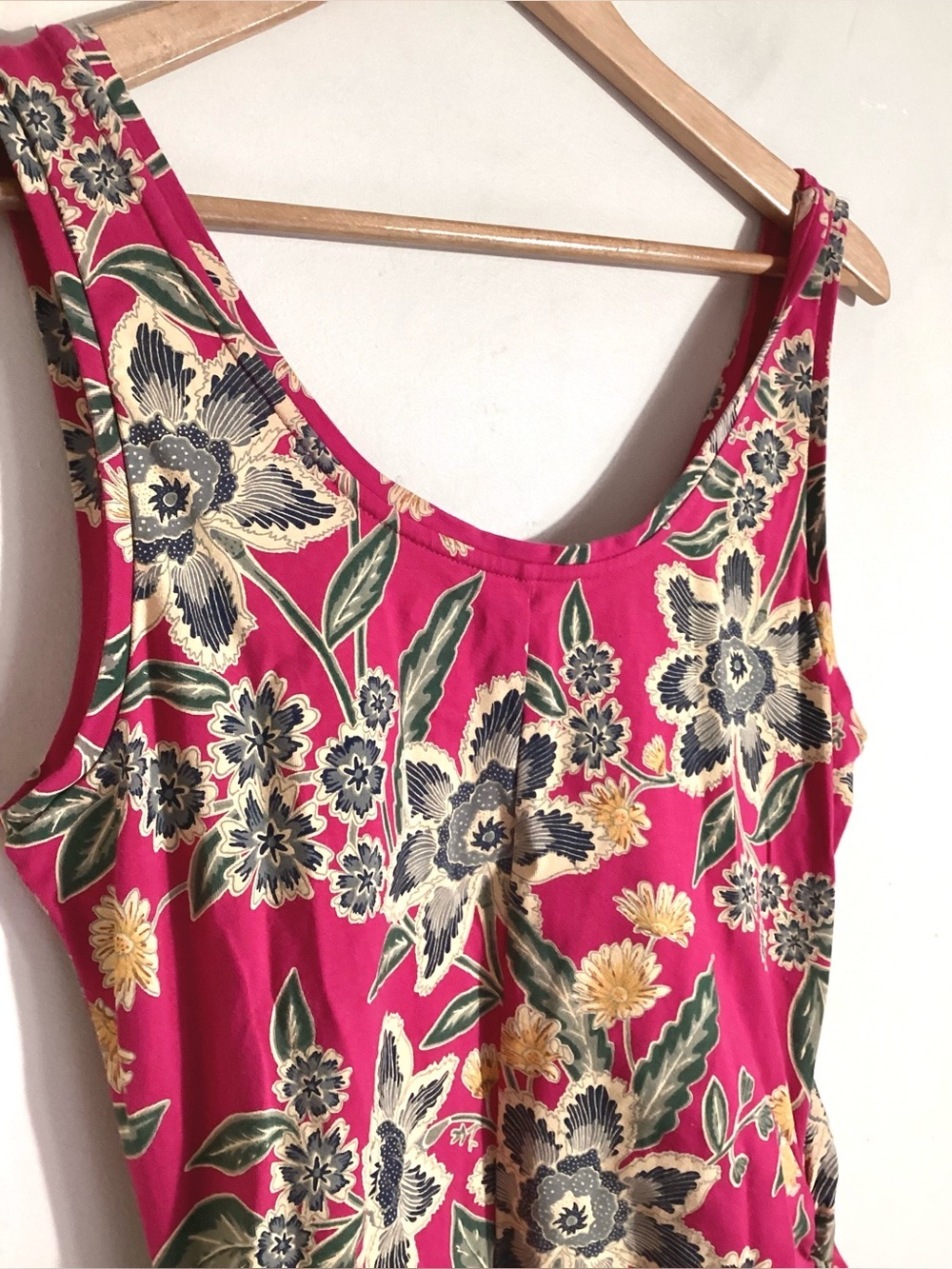 Old Navy Maternity Sleeveless Floral Slub Ruched Midi Dress L - Picture 4 of 15